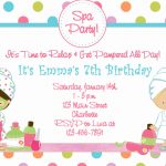 Free Printable Spa Birthday Party Invitations | Spa At Home   Free Printable Event Invitations