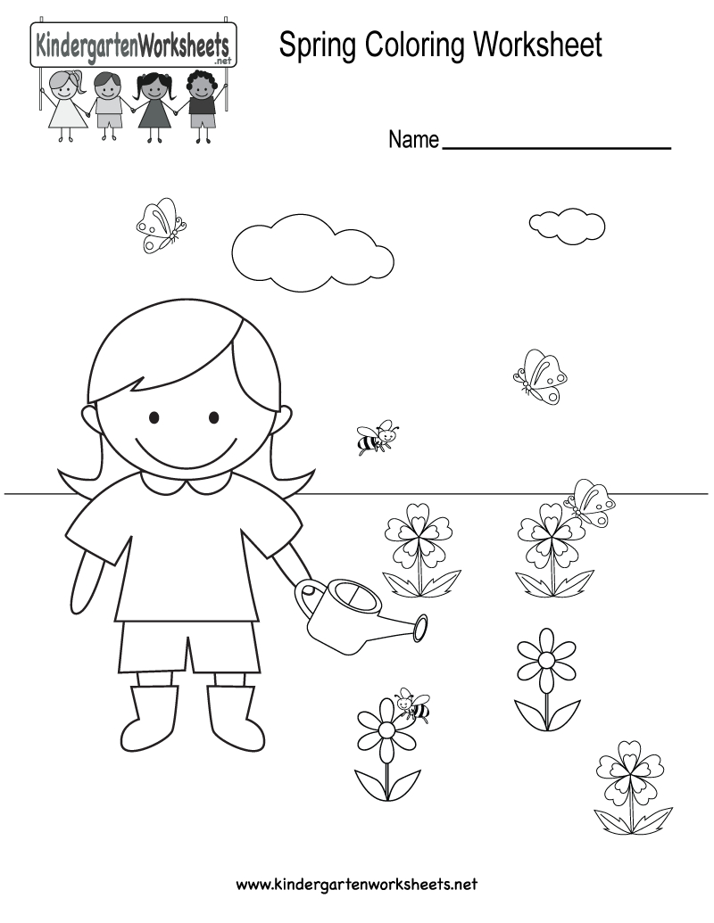 Spring Coloring Sheets For Kindergarten - Kindergarten Spring Coloring