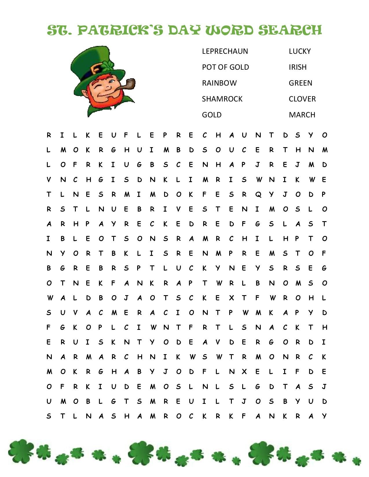 Free Printable St Patrick Day Worksheets | Movedar - Free Printable St Patrick Day Worksheets