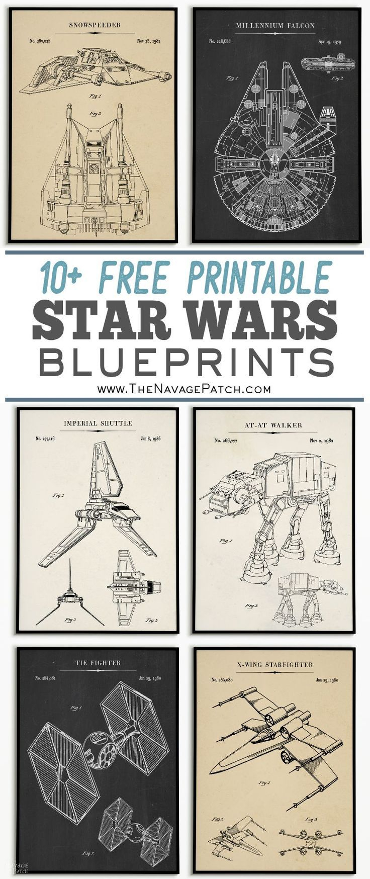 Free Printable Star Wars Blueprints | Star Wars Free Vintage - Free Printable Posters