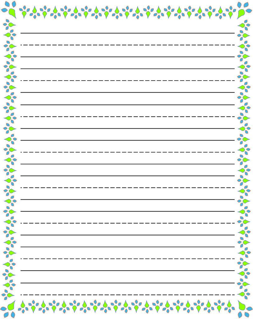 Free Printable Stationery For Kids, Free Lined Kids Writing Paper - Free Printable Lined Writing Paper