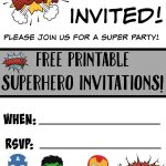 Free Printable Superhero Birthday Invitations | Superheroes Party   Avengers Printable Invitations Free