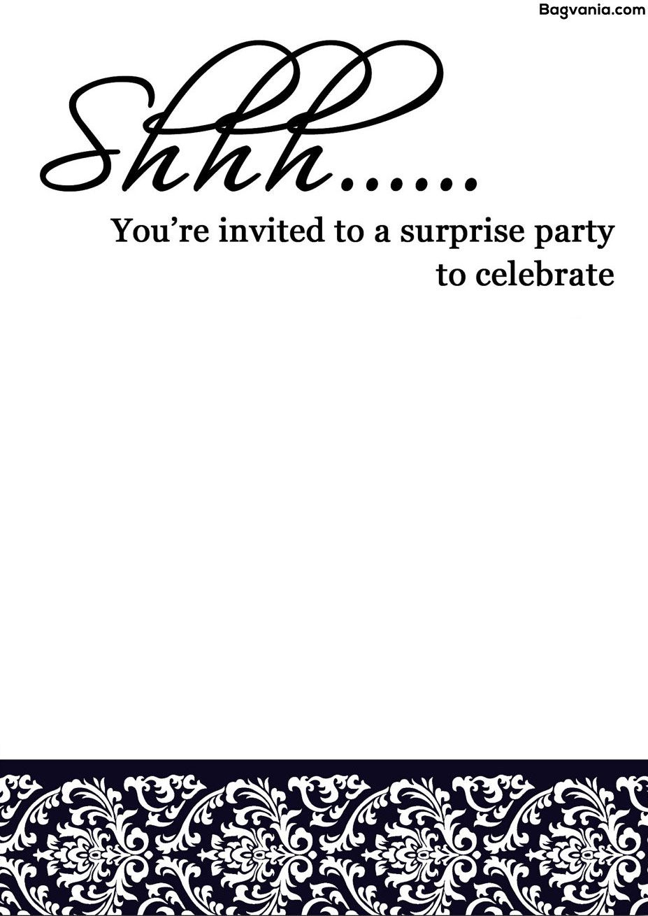 Free Printable Surprise Birthday Invitations – Bagvania Free - Free Printable Golf Stationary
