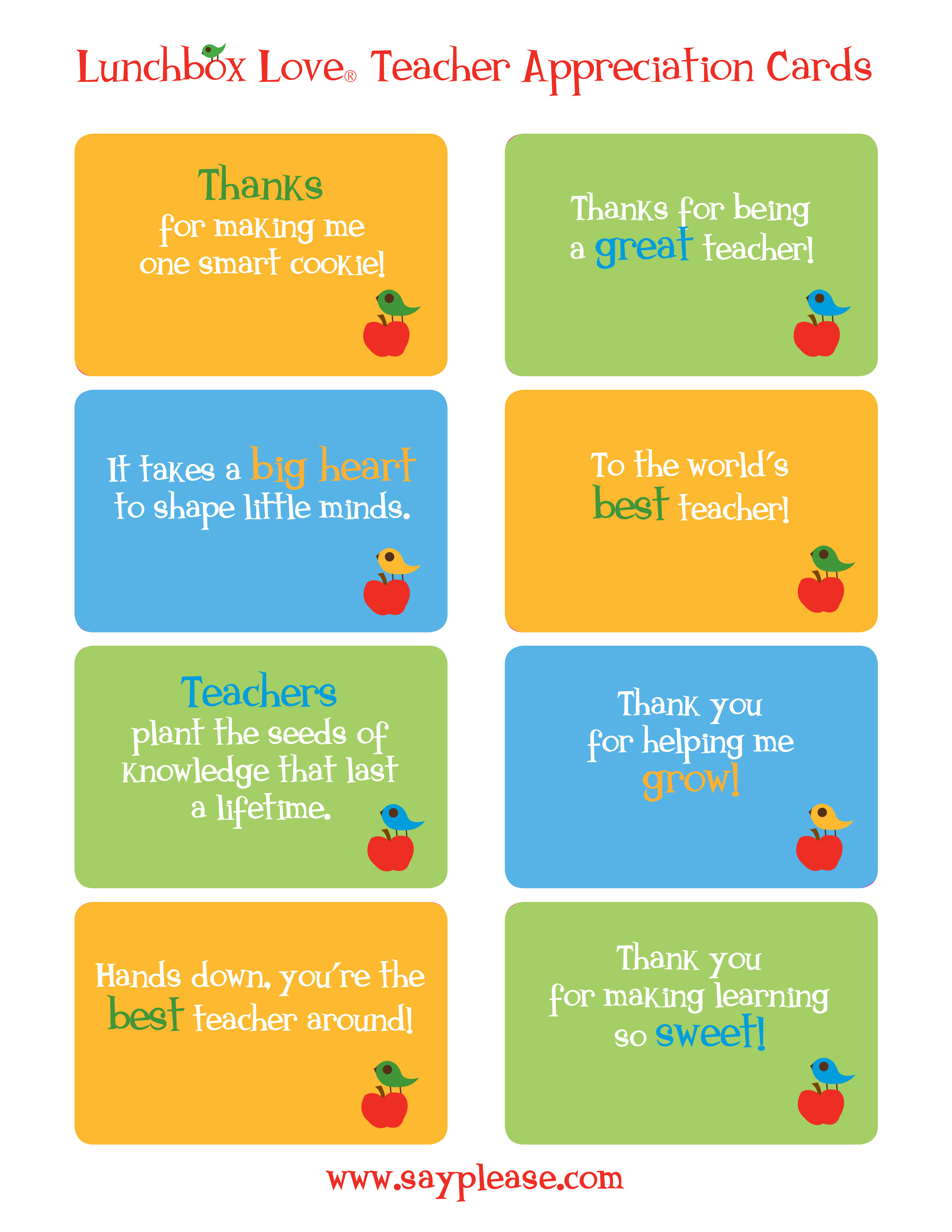 Free Printable Teacher Appreciation Cards To Color