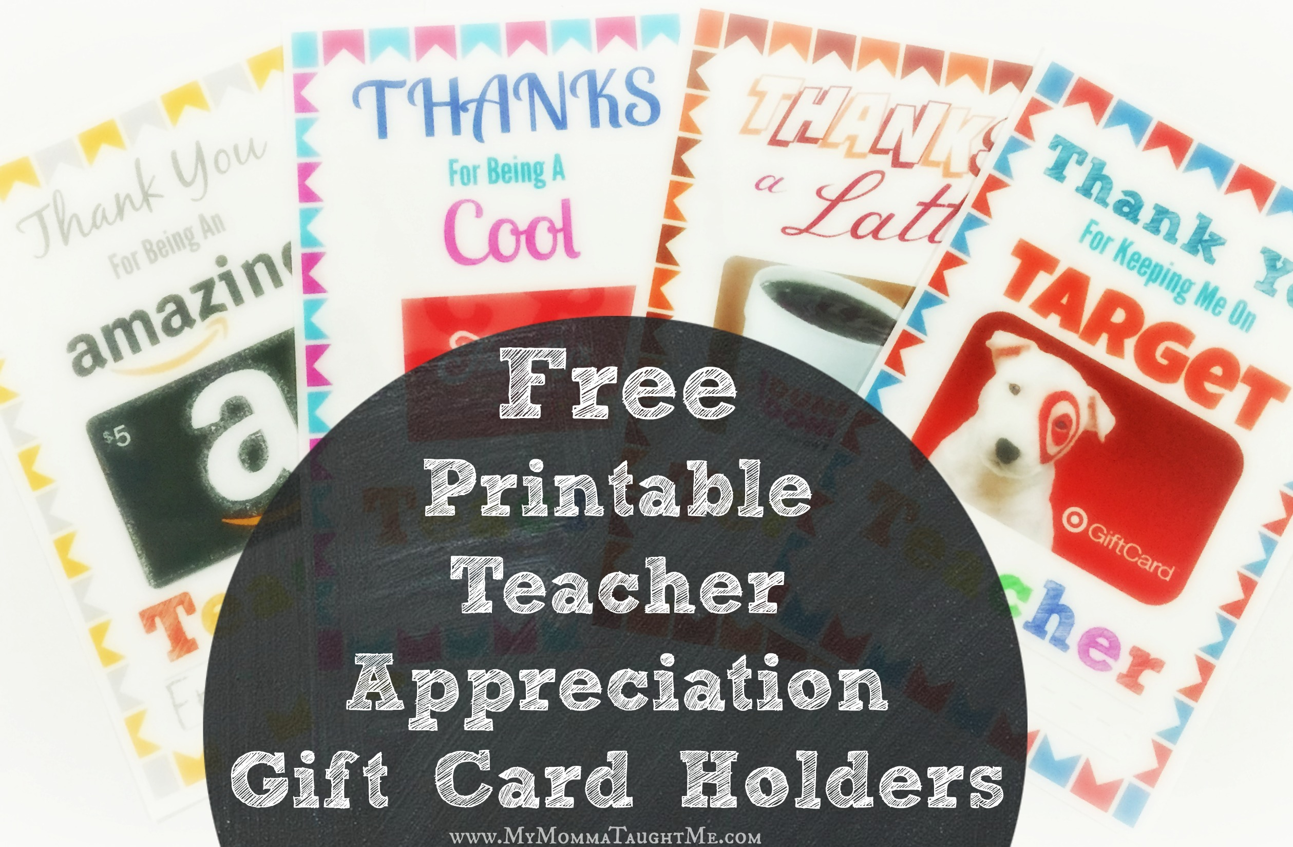 Free Printable Teacher Appreciation Gift Card Holders - Free Teacher Appreciation Week Printable Cards