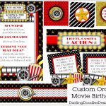 Free Printable Th Birthday Party Invitations Lovely Free Movie Night   Movie Birthday Party Invitations Free Printable