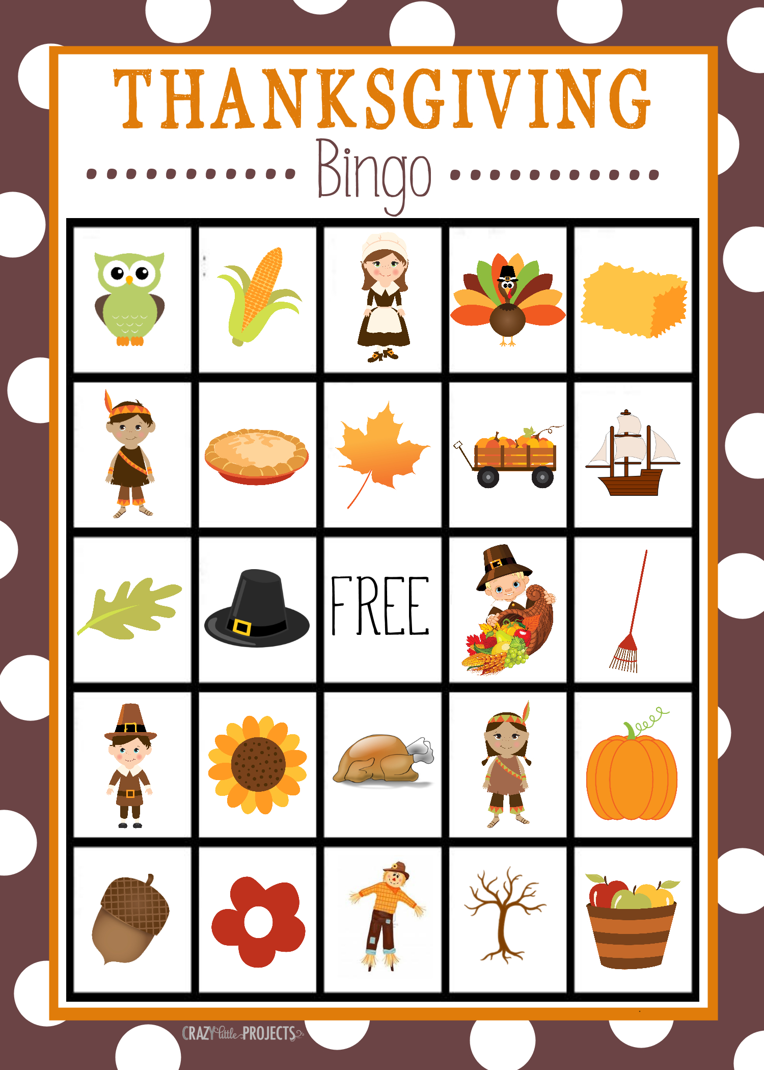 Free Printable Thanksgiving Bingo Game | Craft Time | Pinterest - Free Printable Thanksgiving Images