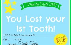 Free Printable Tooth Fairy Certificate - Another Mum Fights The Dust - Free Printable First Lost Tooth Certificate