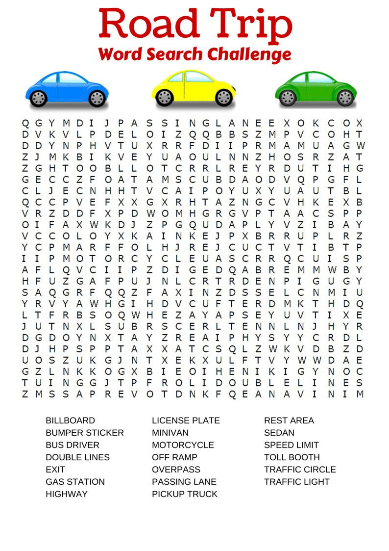 Free Printable Travel Games For Kids - Free Printable Car Ride Games