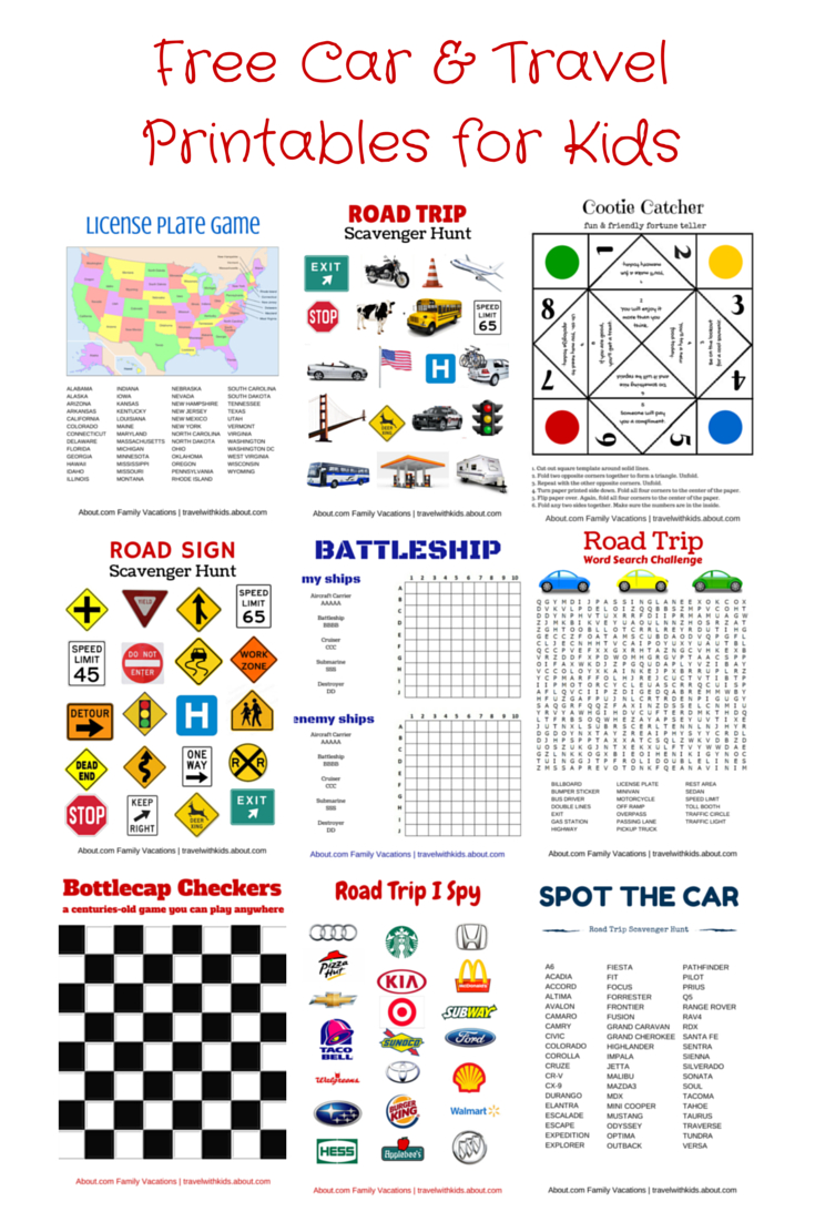 Free Printable Car Ride Games - Free Printable