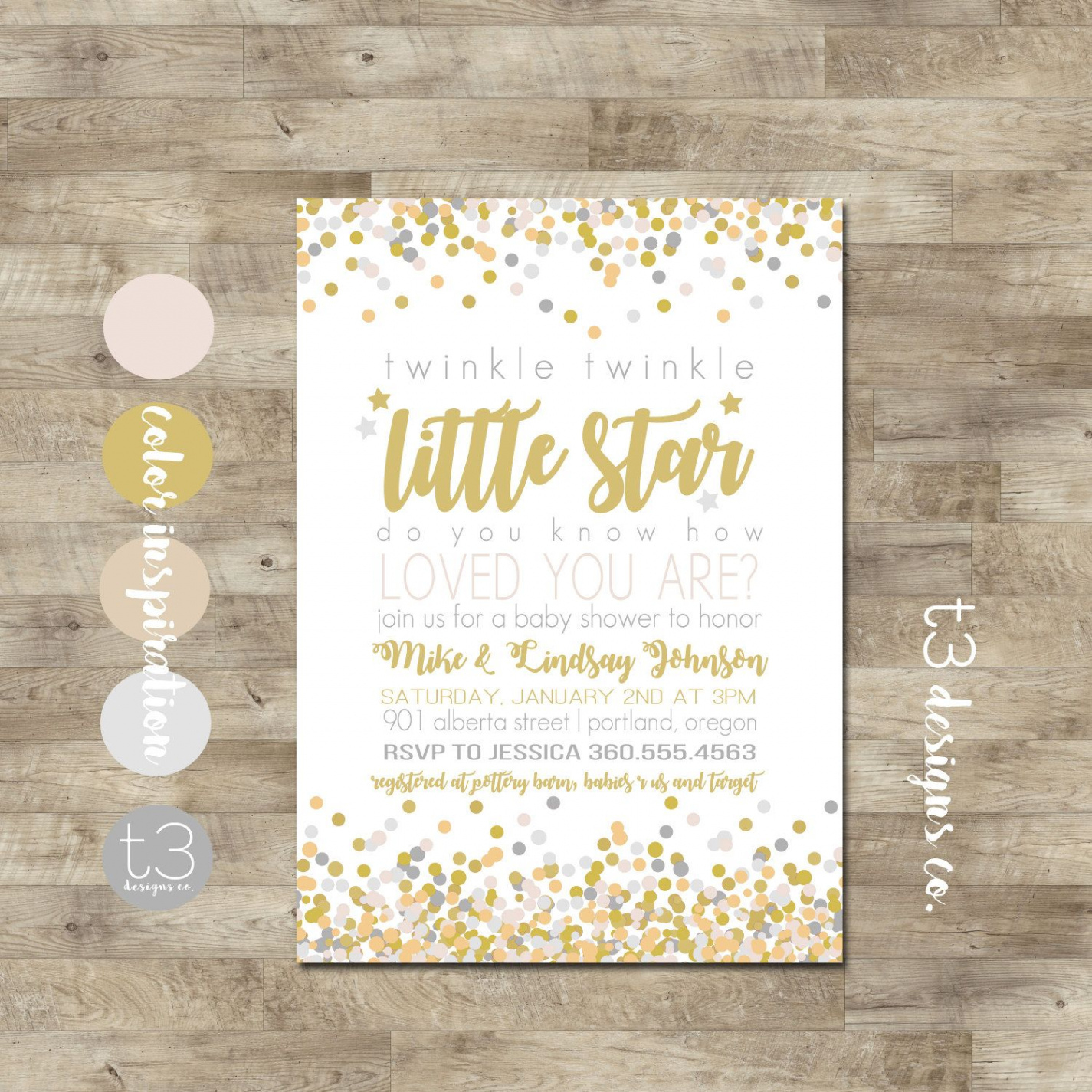 Free Printable Twinkle Twinkle Little Star Baby Shower Invitations - Free Printable Twinkle Twinkle Little Star Baby Shower Invitations