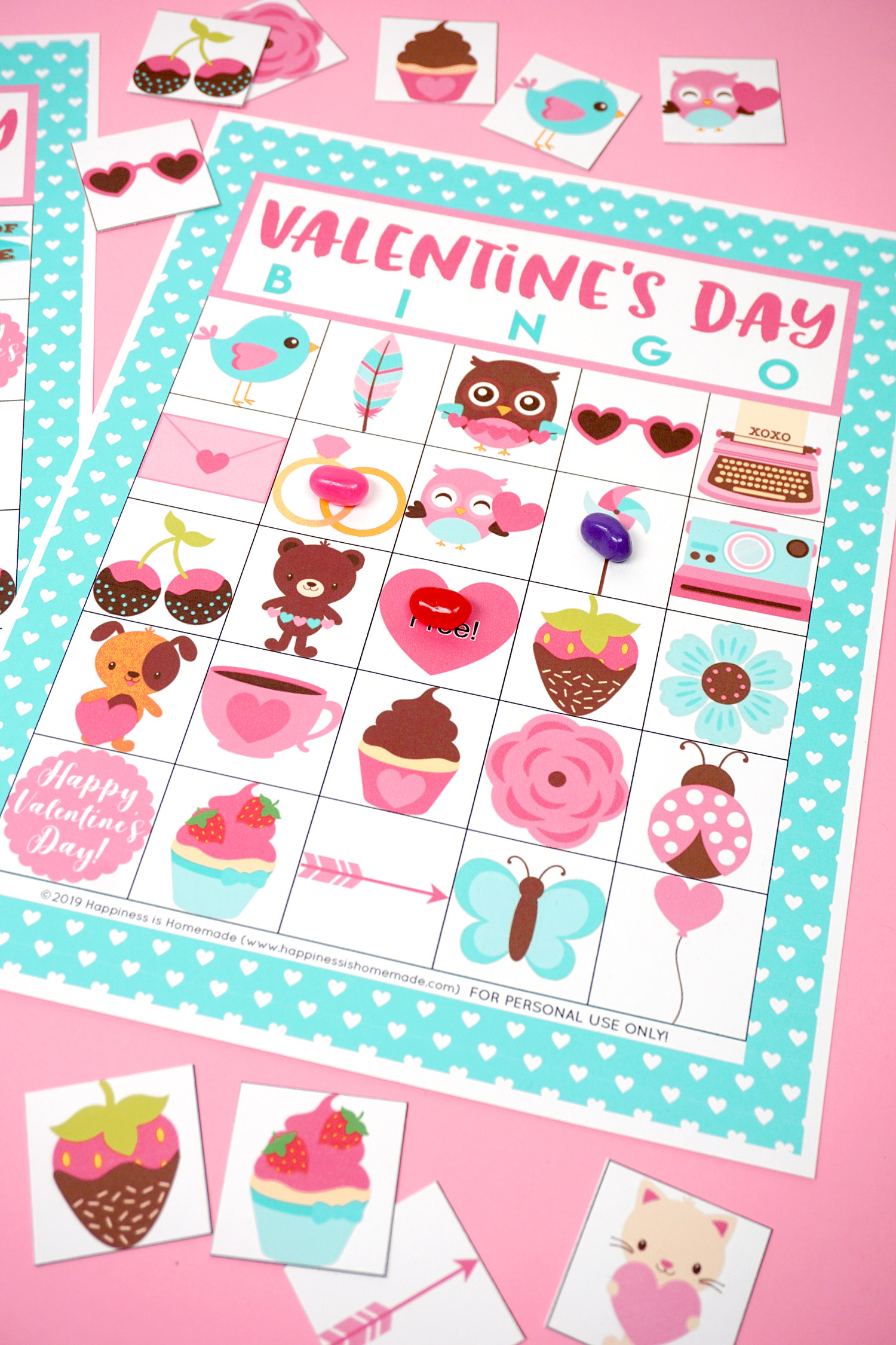 Free Printable Valentine Bingo - Happiness Is Homemade - Free Printable Valentines Bingo