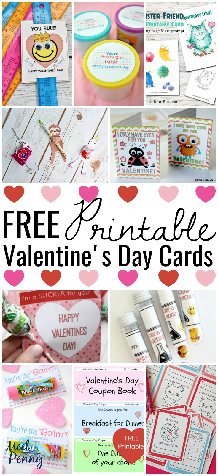 Free Printable Valentines Cards - Meet Penny - Free Printable School Valentines Cards