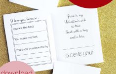 Free Printable: Valentine's Day Card For Kids | Valentine's Day - Free Printable Valentines Day Cards For Parents