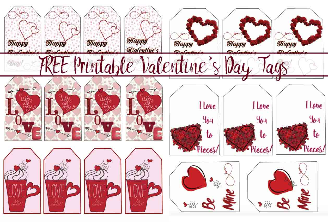 Free Printable Valentine&amp;#039;s Day Gift Tags: Multiple Designs &amp;amp; Sizes - Free Printable Heart Designs