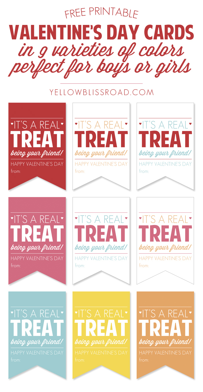 Free Printable Valentine&amp;#039;s Treat Tags - Yellow Bliss Road - Free Printable Valentine Tags