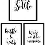 Free Printable Wall Art From @chicfetti   Perfect For Your Office Of   Free Printable Quote Stencils