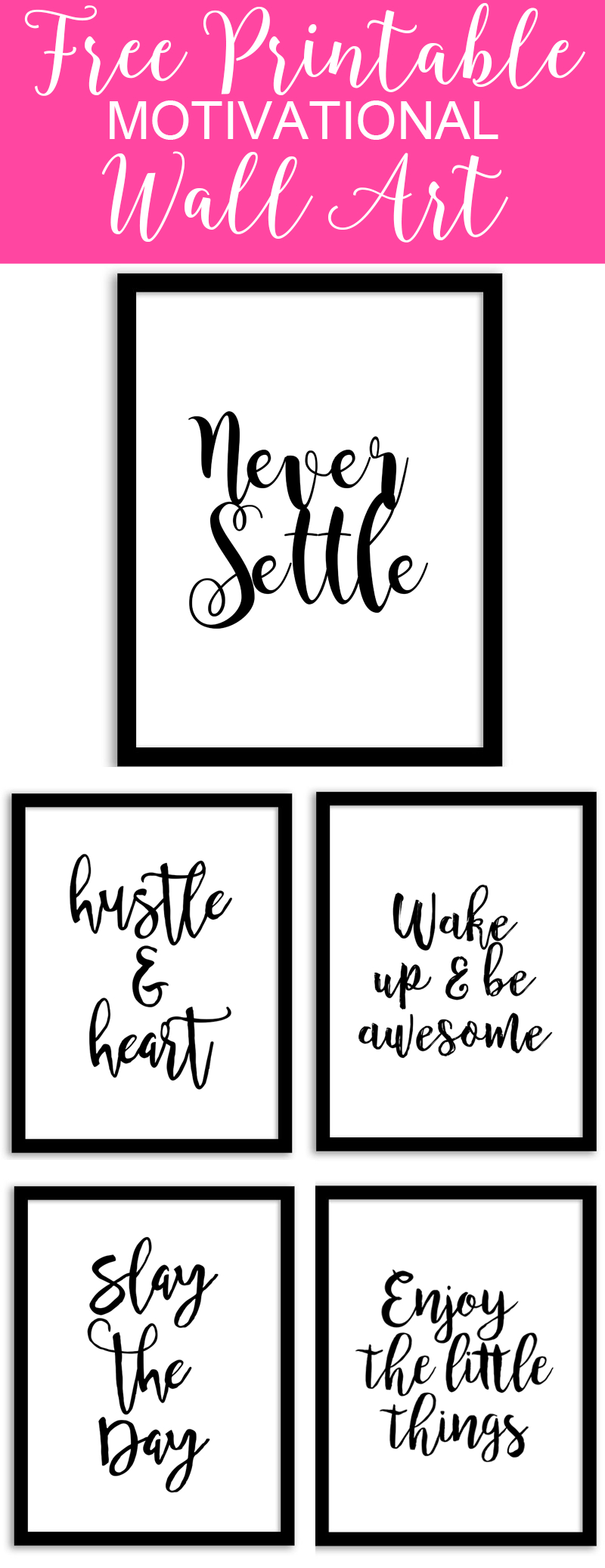 Free Printable Wall Art From @chicfetti - Perfect For Your Office Of - Free Printable Quote Stencils
