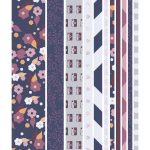 Free Printable Washi Tape   Purple Blue Floral | Crafty Ideas   Free Printable Washi Tape