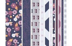 Free Printable Washi Tape - Purple Blue Floral | Crafty Ideas - Free Printable Washi Tape