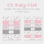 Free Printable Water Bottle Labels For Girl Baby Shower   Baby   Free Printable Water Bottle Labels For Baby Shower