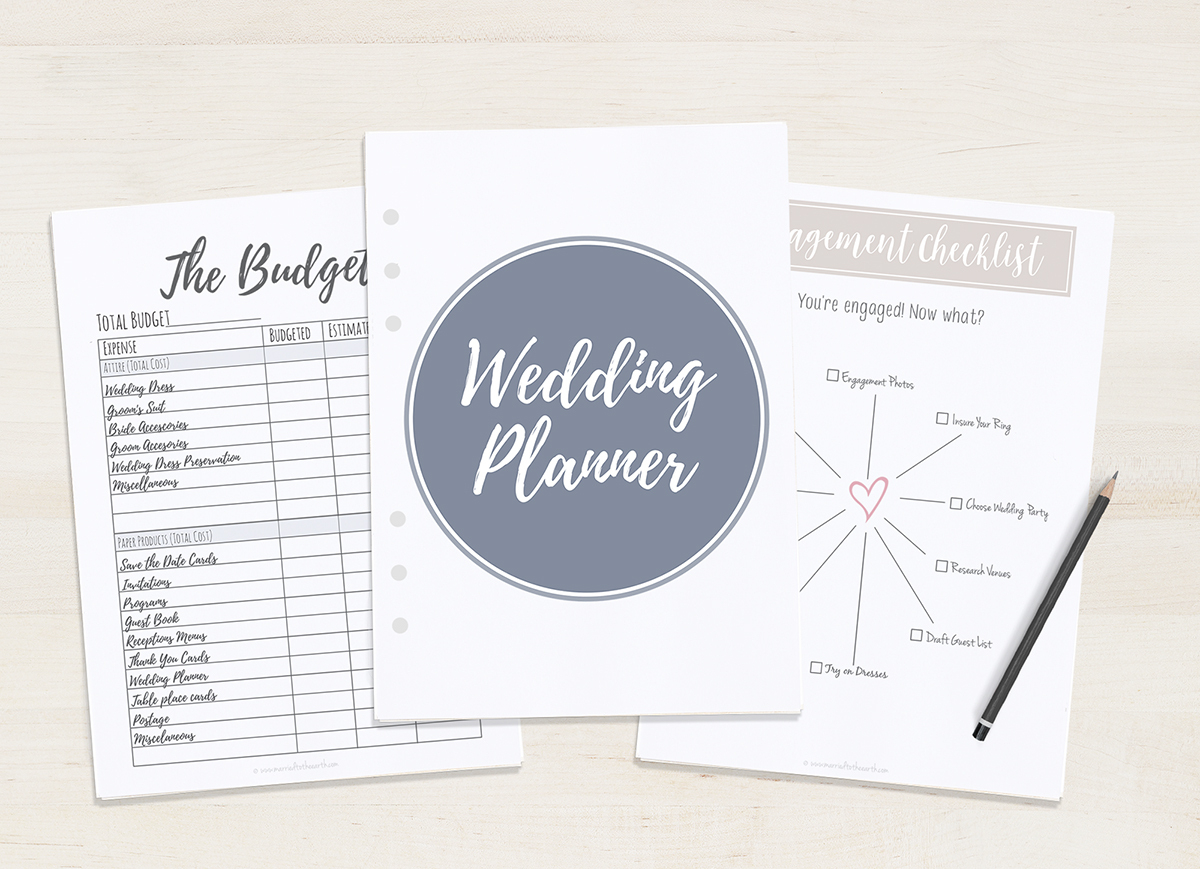 Free Printable Wedding Planner - A5 &amp;amp; Letter - Free Printable Wedding Planner