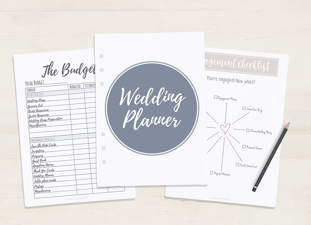 Free Printable Wedding Planner - A5 &amp;amp; Letter - Free Printable Wedding Planner Book