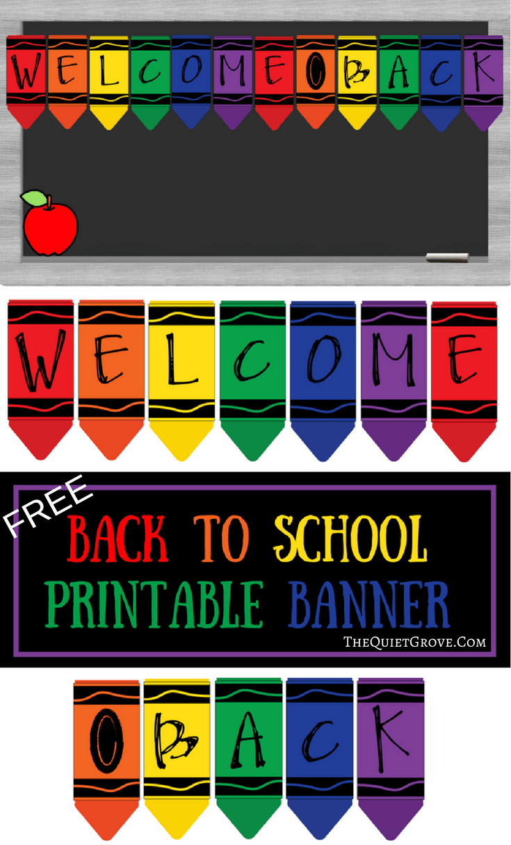 Free Printable Welcome Back To School Banner | The Best From - Free Printable Welcome Back Signs For Work