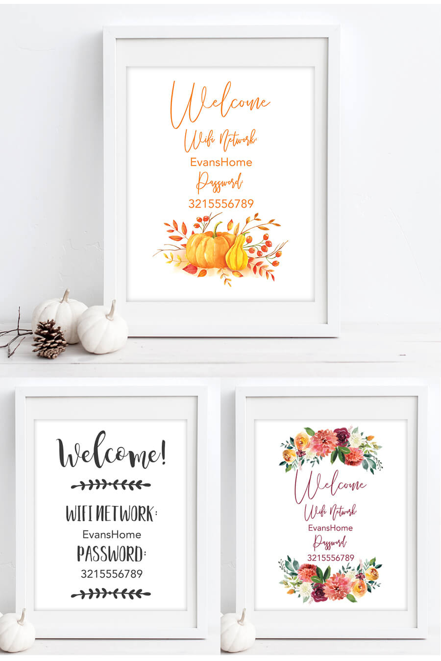 Free Printable Wifi Password Signs For Thanksgiving - Chicfetti - Free Printable Wifi Sign