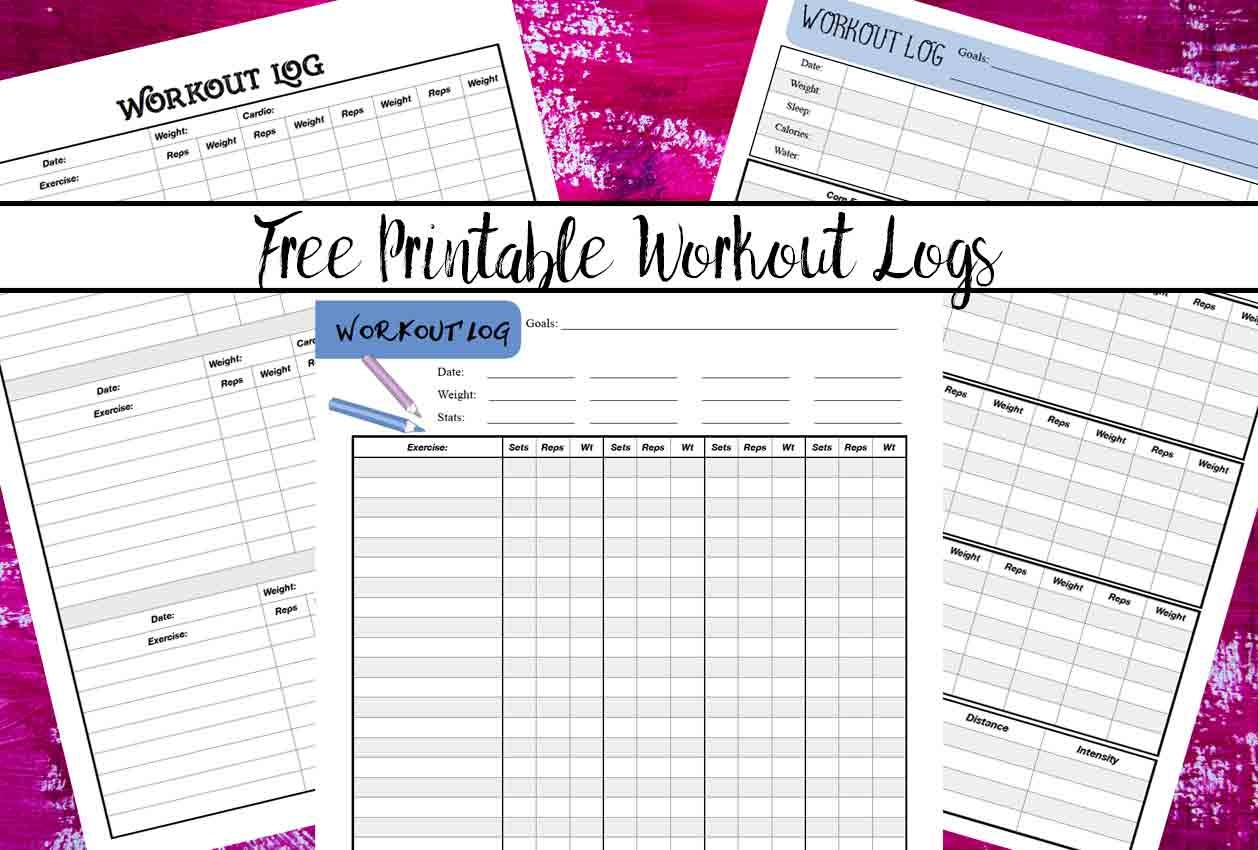 Free Printable Workout Logs: 3 Designs For Your Needs - Free Printable Workout Journal