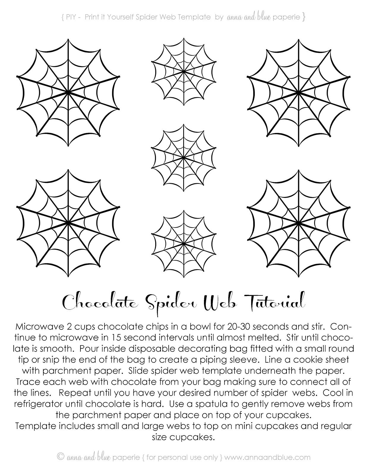 Free Printable~Chocolate Spider Web-Tutorial .&amp;lt;3Anna And Blue - Free Printable Spider Web