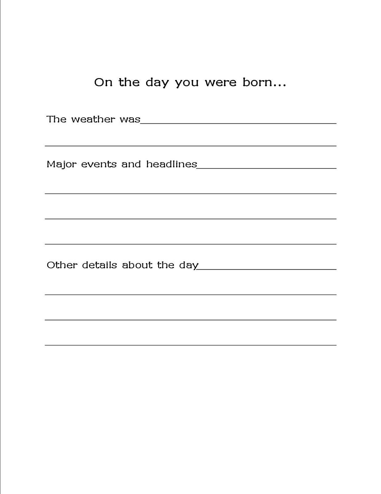 Free Printables Archives - Bare Feet On The Dashboard - The Year You Were Born Printable Free