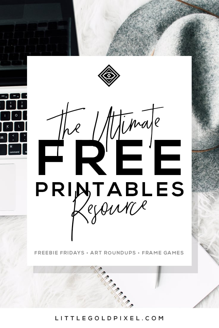 Free Printables • Design &amp;amp; Gallery Wall Resources • Little Gold Pixel - Free Printable Art