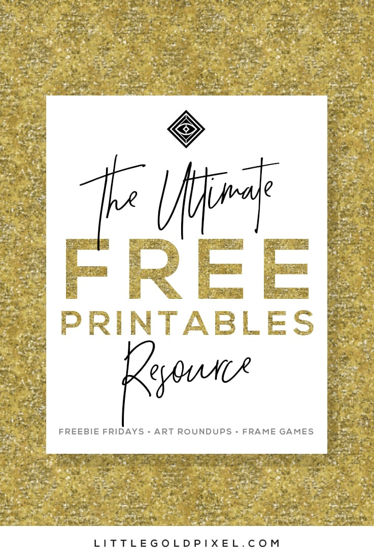 Free Printables • Design &amp;amp; Gallery Wall Resources • Little Gold Pixel - Free Printable Artwork