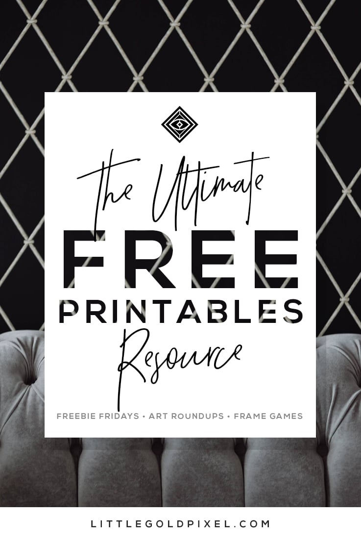 Free Printables • Design &amp;amp; Gallery Wall Resources • Little Gold Pixel - Free Printable Murals