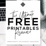 Free Printables • Design & Gallery Wall Resources • Little Gold Pixel   Free Printable Wall Art Black And White