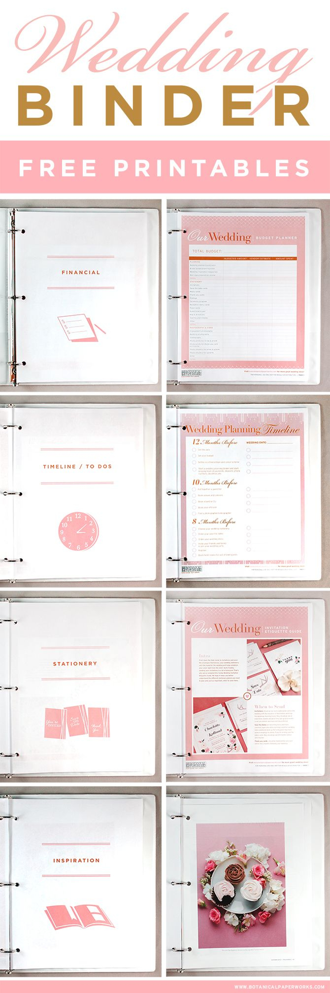 Free Printables} Wedding Planning Binder | Pinterest | Mariages - Free Printable Wedding Planner