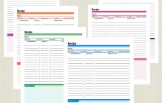 Free Recipe Pages In 6 Colors To Choose From. Editable. | Handmade - Free Printable Recipe Pages