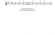 Free Sheet Music Scores: Happy Birthday To You, Free Flute Sheet - Free Printable Flute Music
