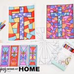 Free Stained Glass Coloring Pages And Bookmarks For Easter   Free Printable Religious Easter Bookmarks