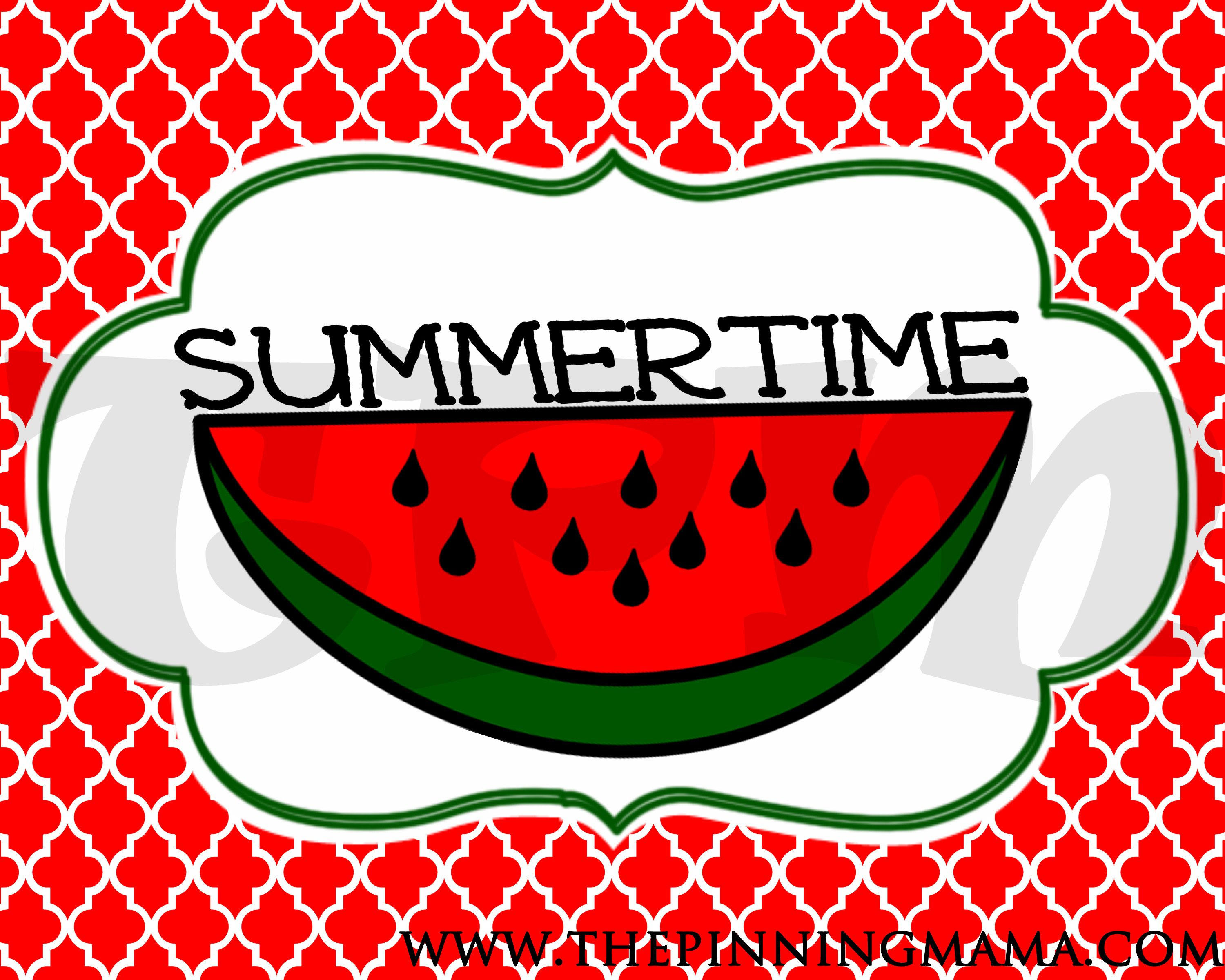 Free Summer Printable Word Art- Summertimewww.thepinningmama - Free Printable Summer Clip Art