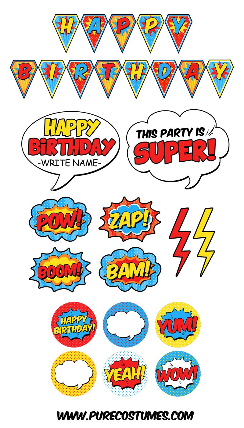 Free Superhero Pary Printables | Super Parties For Superheroes - Superhero Name Tags Free Printable