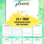 Free Teacher Planner Printables: 35 Organizing Sheets | Ideas For   Printable Teacher Planner Free