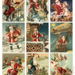Free To Download! Printable Vintage Santa Tags Or Cards. | Free   Free Printable Vintage Art