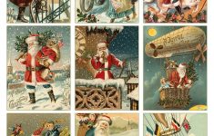 Free To Download! Printable Vintage Santa Tags Or Cards. | Free - Free Printable Xmas Cards Download