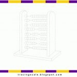 Free Tracing Worksheet Printable: Abacus Tracing Picture   Free Printable Abacus Worksheets
