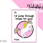 Free Unicorn Valentine's Day Cards Printable For Kids   Ruffles And   Free Printable Childrens Valentines Day Cards