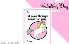 Free Unicorn Valentine's Day Cards Printable For Kids - Ruffles And - Free Printable Valentines Day Cards For Kids