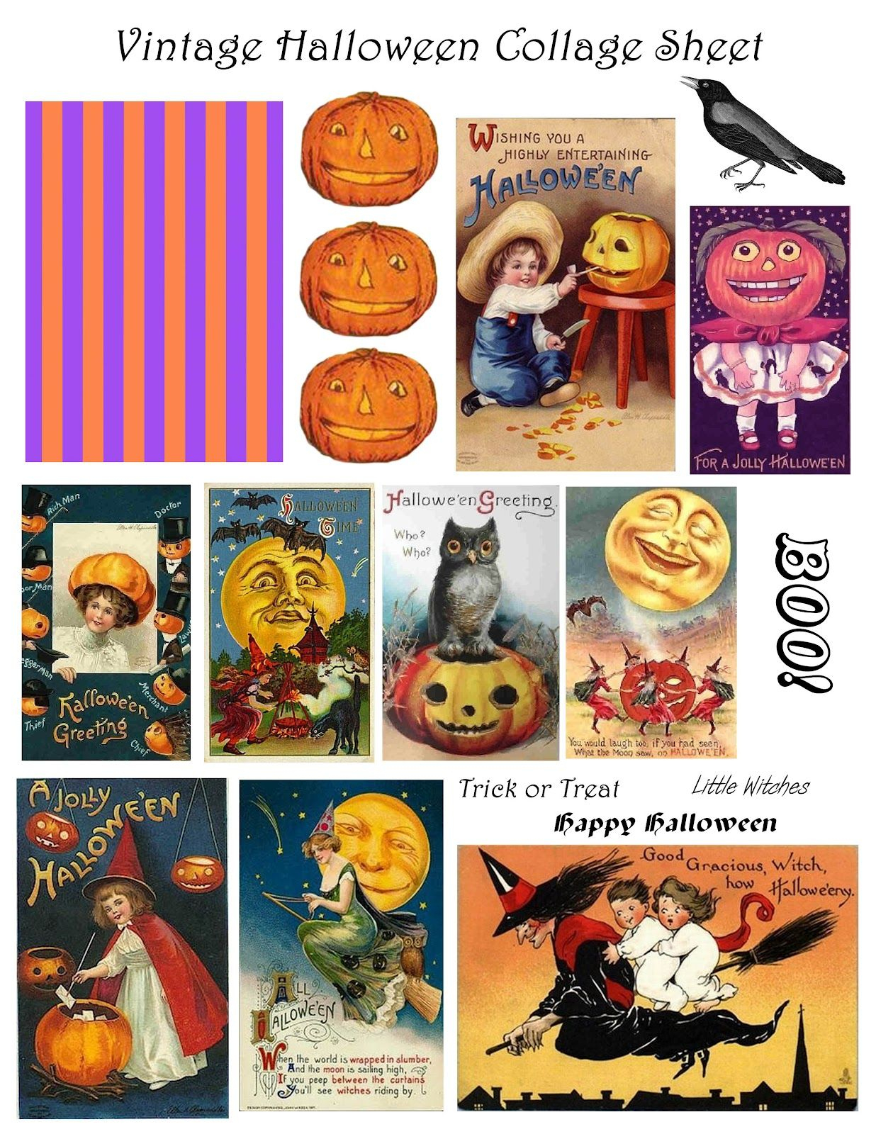 Free Vintage Digital Stamps**: Free Vintage Printable - Halloween - Free Printable Vintage Halloween Images