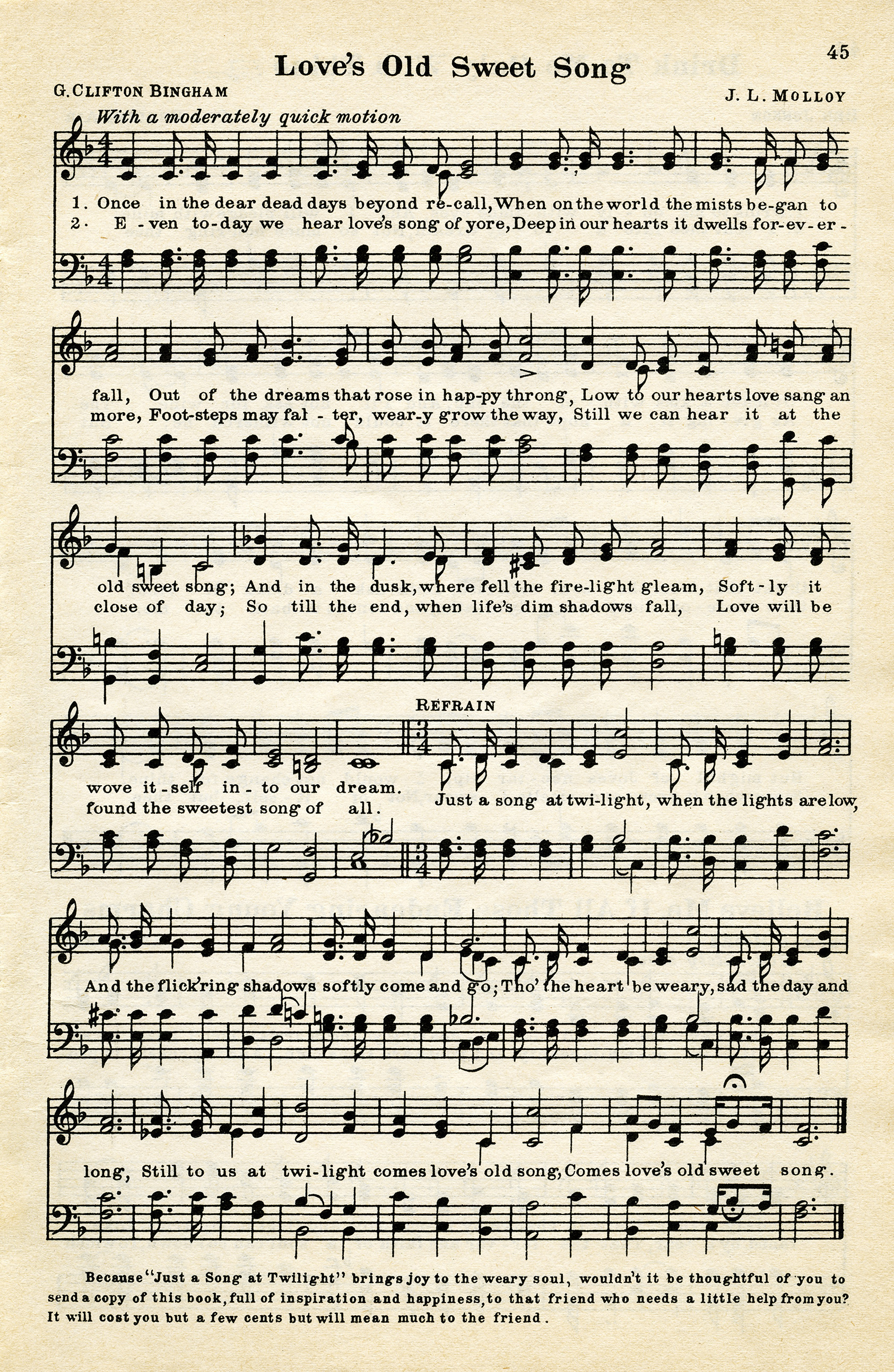 Free Vintage Printable Love Song Sheet Music - Old Design Shop Blog - Christmas Carols Sheet Music Free Printable